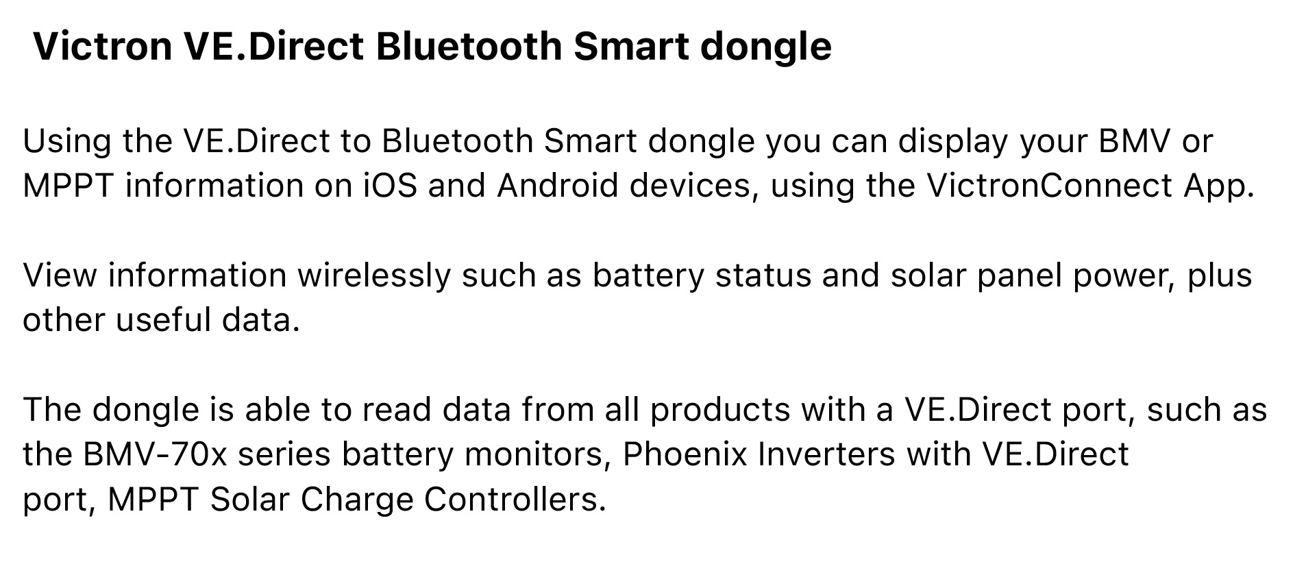 Victron VE.Direct Bluetooth Smart Dongle